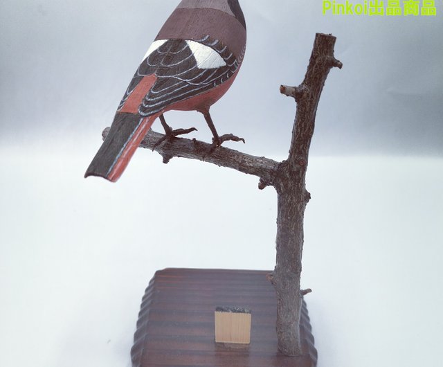 ジョウビタキ【木彫バードカービング】 木彫とやま | 置物 - Pinkoi