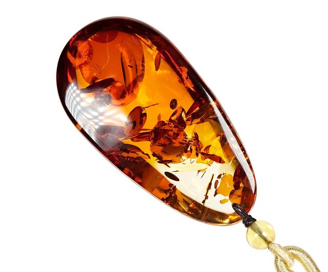 20%OFF】台湾 【正佳珠寶】蜜蝋琥珀 最高級 高透明度 花琥珀 27.2g