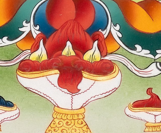 ネパール チベット仏教の金剛手菩薩のタンカアート Boudha Stupa