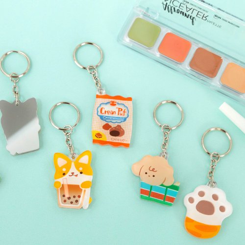 台湾 【小型ミラーキーリング】かわいい動物シリーズは、ポータブル