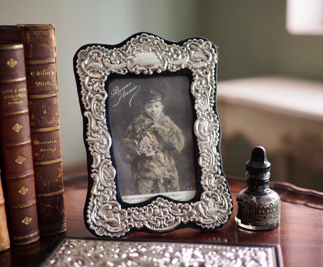 台湾 英国ロンドンのアンティークスターリングシルバーフォトフレーム
