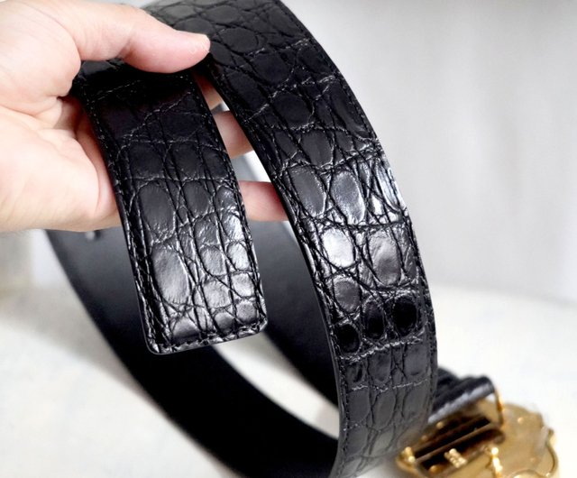 5% OFF] Hong Kong Brand New Italian VERSACE Black Genuine Leather