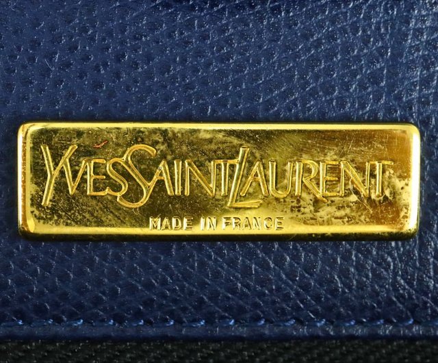 イヴ・サンローラン ヴィンテージ YSL 唐草模様 レザー 斜め掛け