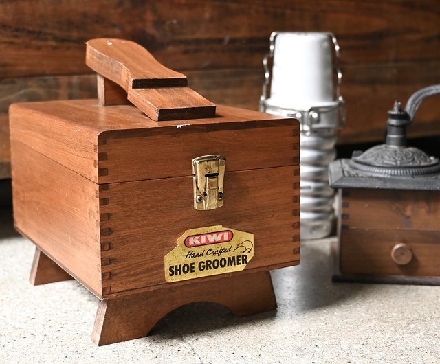 台湾 ヴィンテージ KIWI アンティーク靴磨きツールボックス