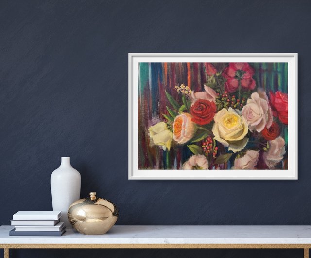 アゴタ ヴァルガ AGOTA VARGA 絵画 薔薇 バラ 花 パステル画 アゴタ