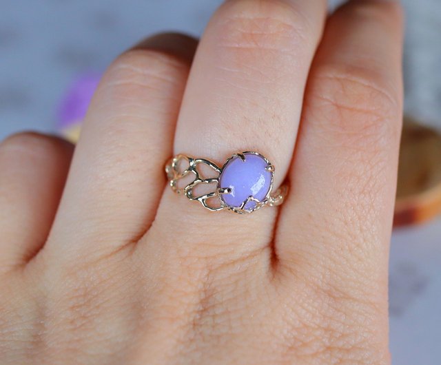 ラベンダー翡翠 指輪 k10 ゴールド MIREYA jewelry | リング・指輪