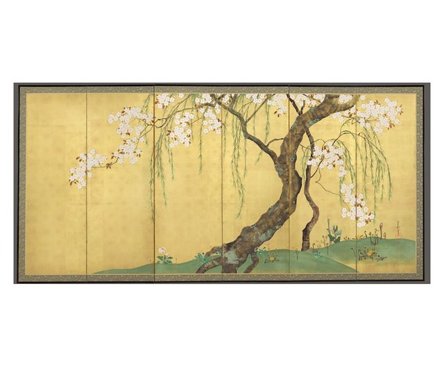 送料無料】台湾 【琳派・美術掛絵】酒井抱一｜桜楓屏風 LIGHTO - Pinkoi