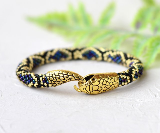 ベラルーシ ゴールドスネークブレスレット、ウロボロスジュエリー