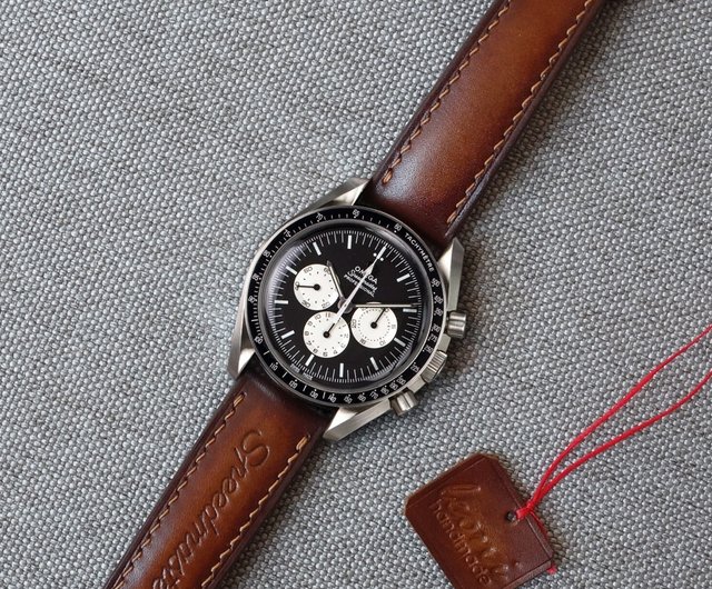 ベラルーシ オメガ・スピードマスター用ウォッチストラップ。本革