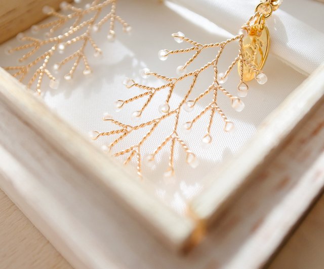 小枝アクセサリー wire accessory 青時雨(aoshigure) 小サイズ 艶消し