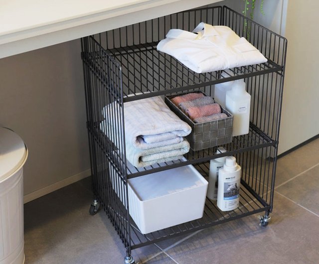 台湾 日本製 COLLEND WIRE スチール製ワイド二段収納ラック