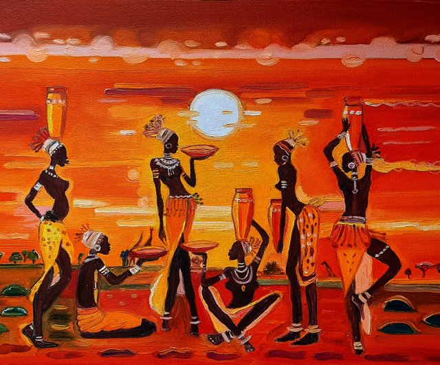 ナイジェリアの油絵