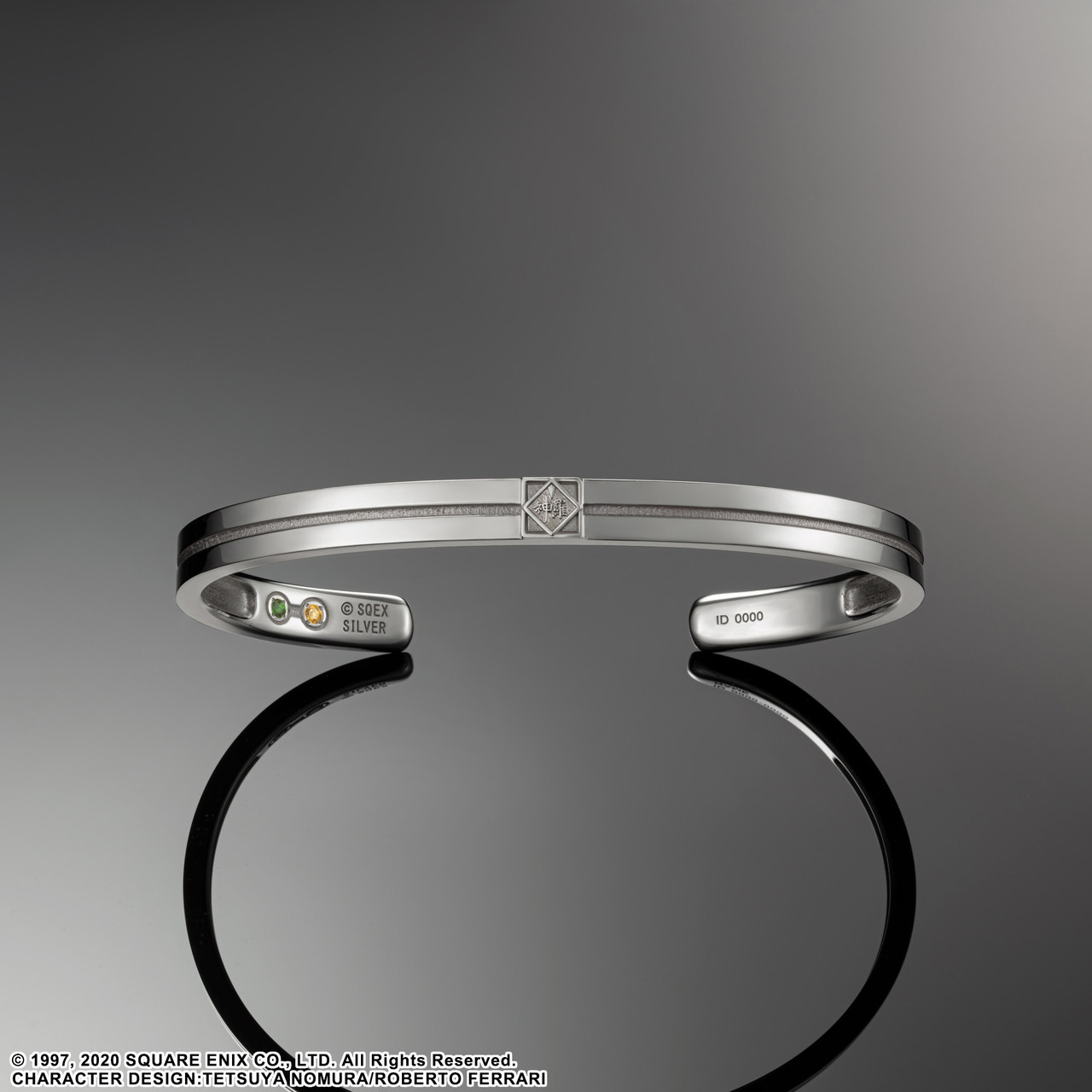 FINAL FANTASY VII Silver Bangle - SHINRA MATERIA | SQUARE ENIX Store