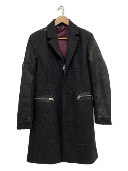 極美品 DIESEL ディーゼル フード付き チェスターコート キャメル L