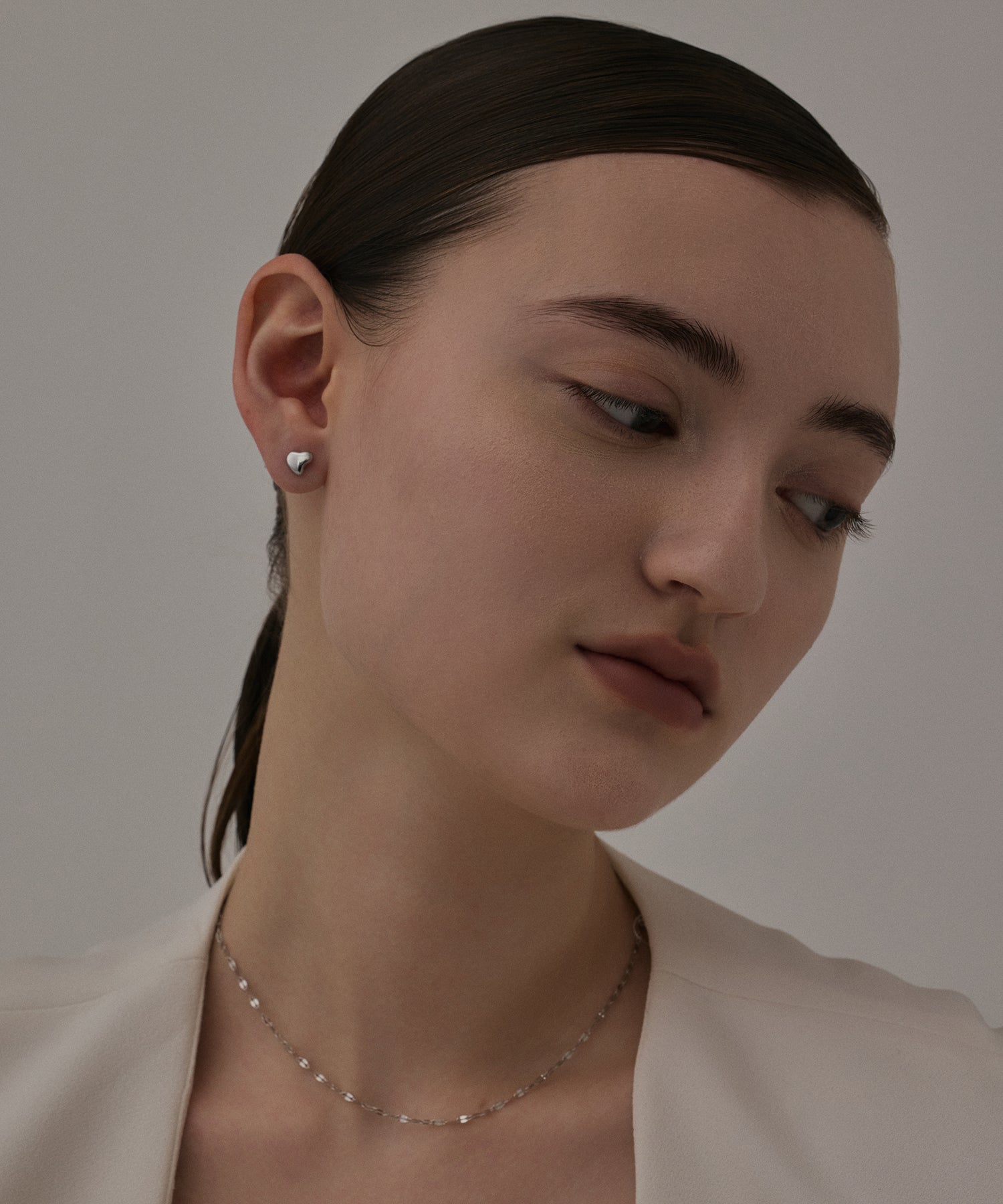 シルバー]ミニハートピアス