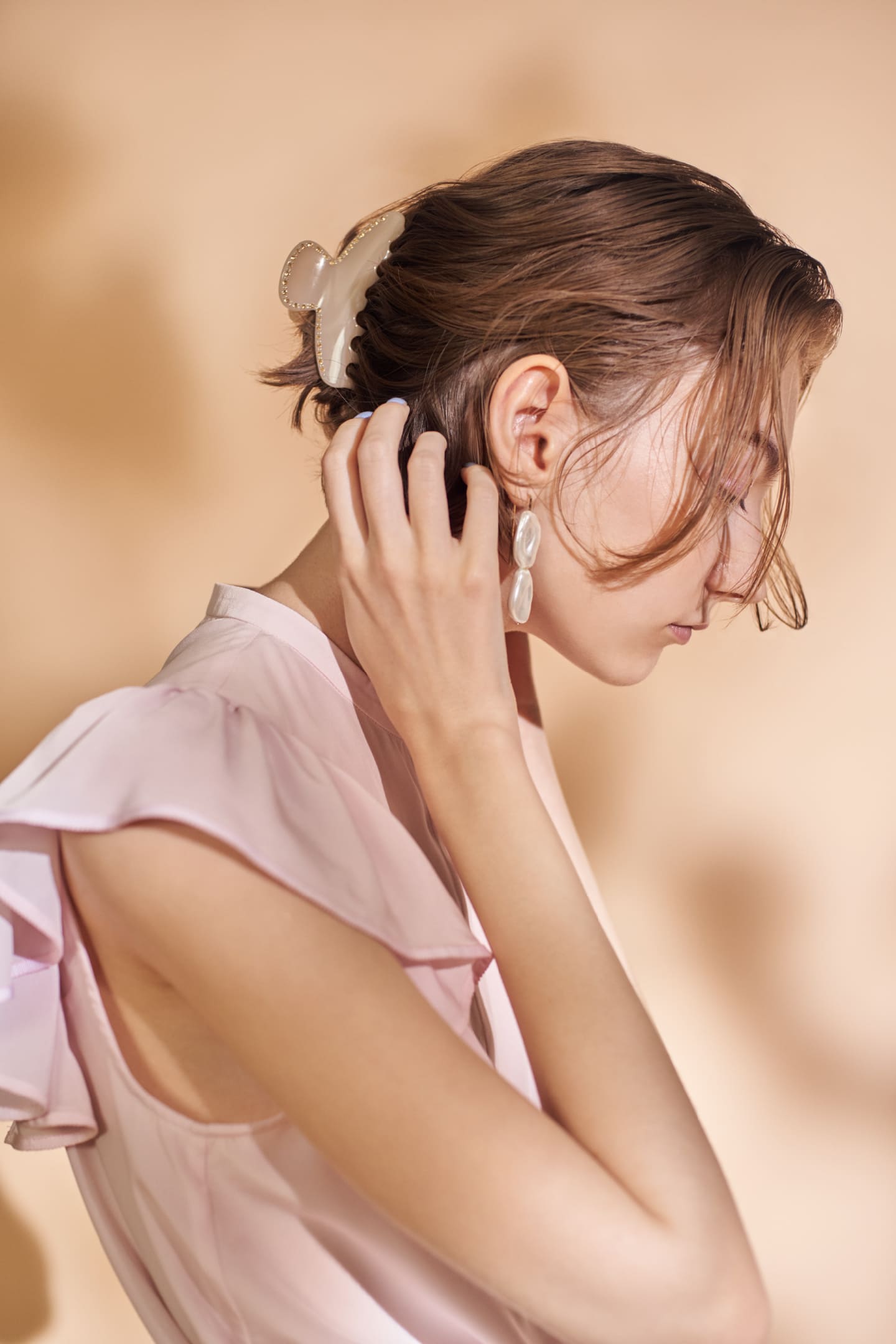 新品♡CELFORD×ALEXANDRE DE PARIS細巾アセテートバレッタ CELFORD