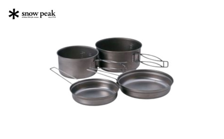 peak ステンレスパーソナルクッカー＆箸セット ポーチ付き 絶版品 snow