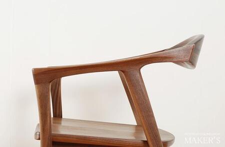 ダイニングチェア ウォールナット無垢 【辻製作所】アームチェア