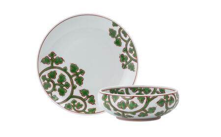 源右衛門窯 緑彩唐草文 有田焼 組皿 スープ皿 器 食器 皿 グラタン