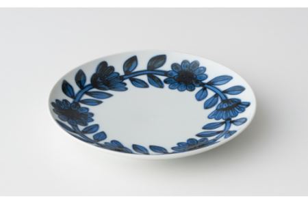 波佐見焼】デイジー（青）18cm プレート 5枚セット 食器 皿 【西山