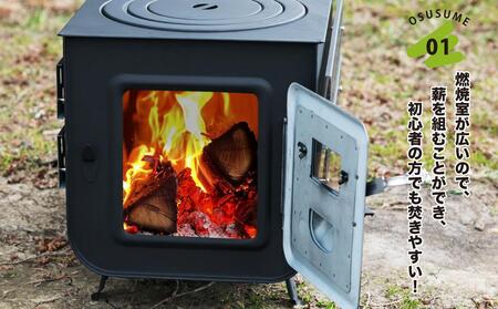 新保製作所 角型薪ストーブ窓付ガード付 ”ベイダー” | 北海道小樽市