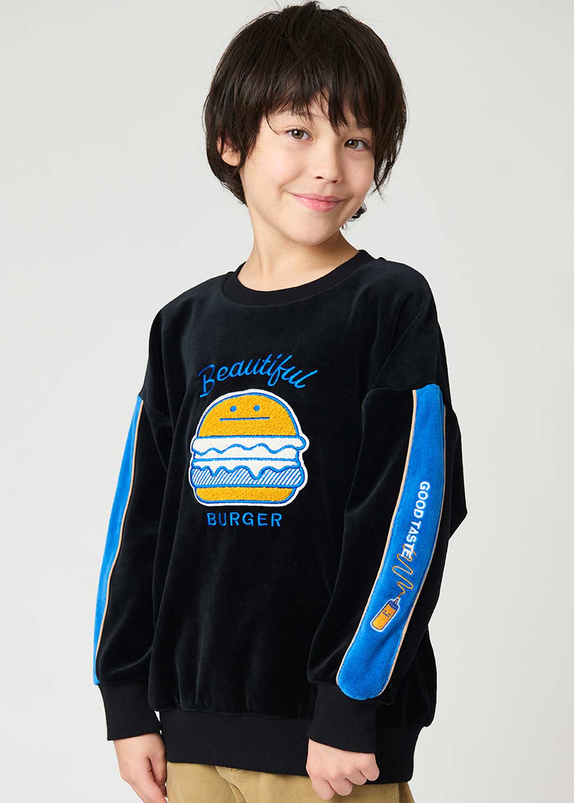 ビューティフルシャドーバーガー｜キッズビッグシルエットベロア