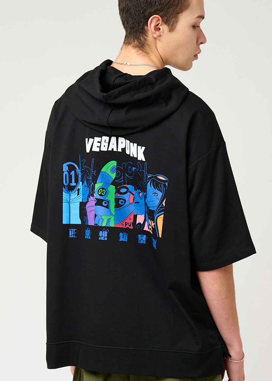 Dr.ベガパンク｜ビッグシルエット半袖パーカー｜ユニセックス