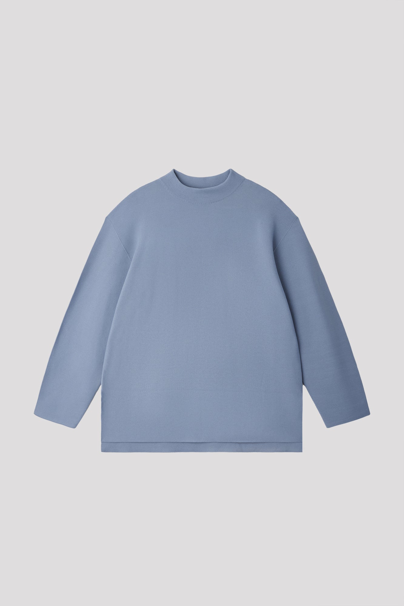 GARTER MOCKNECK LONG SLEEVE TEE SHIRT