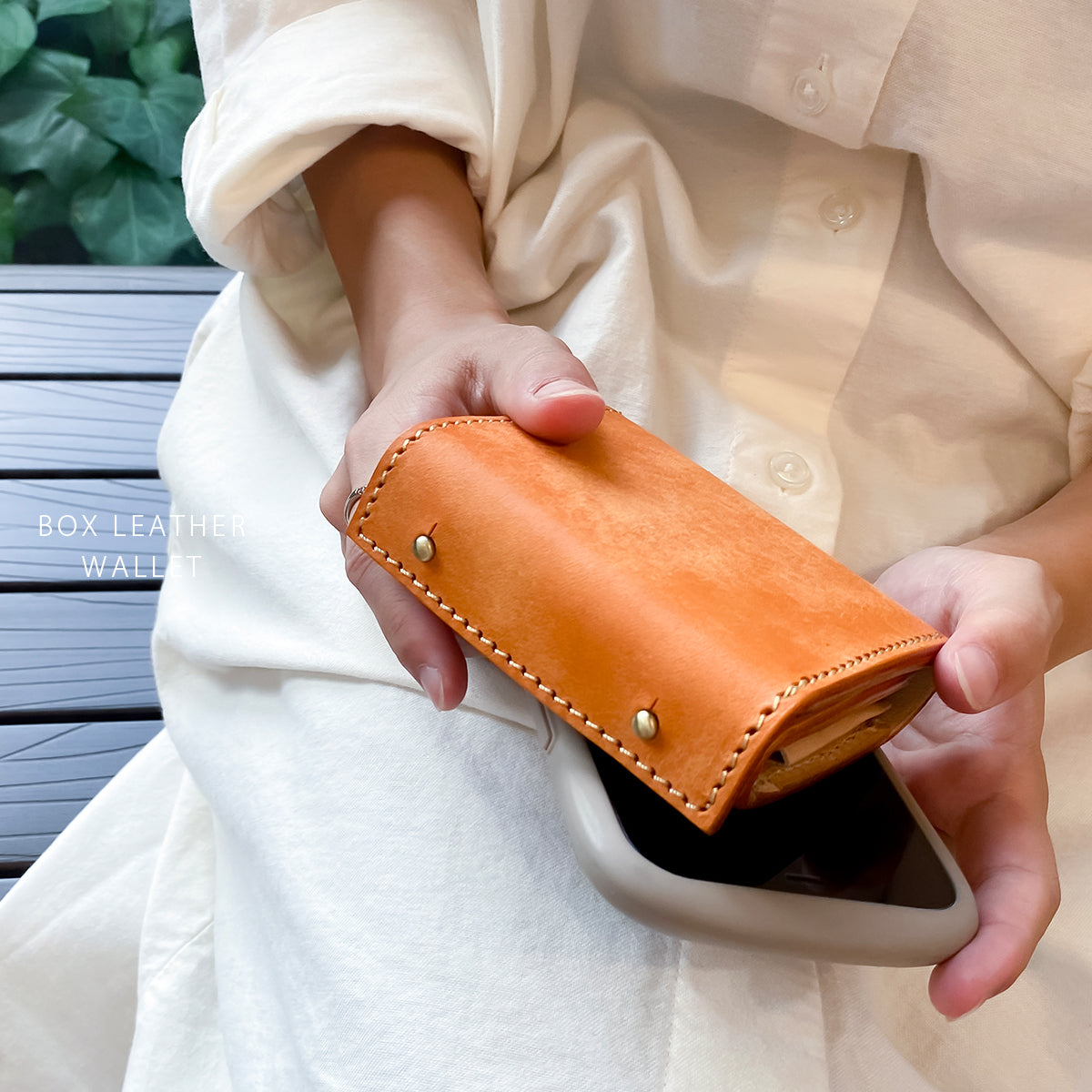 本革 BOX型ウォレット コンパクトウォレット 2つ折り財布 イタリアン