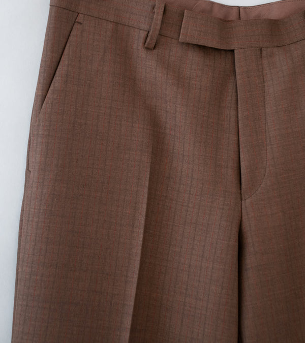 Auralee 'Bluefaced Wool Narrow Slacks' (Brown Red Stripe) – C'H'C'M'