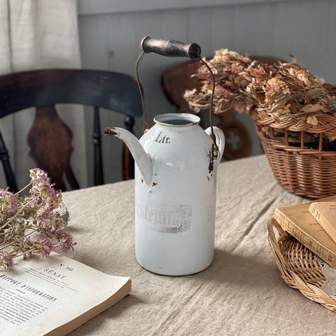 アンティーク エナメルポット 3コンパートメント アンティーク