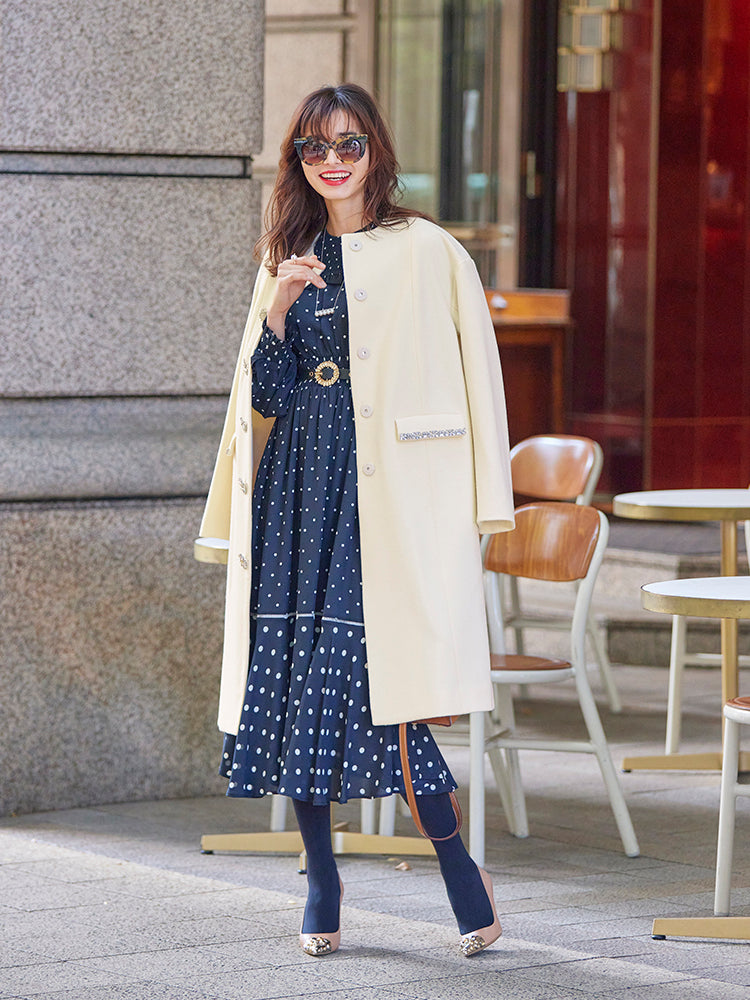 ビジューウールロングコート |【公式】Chestyオンラインショップ