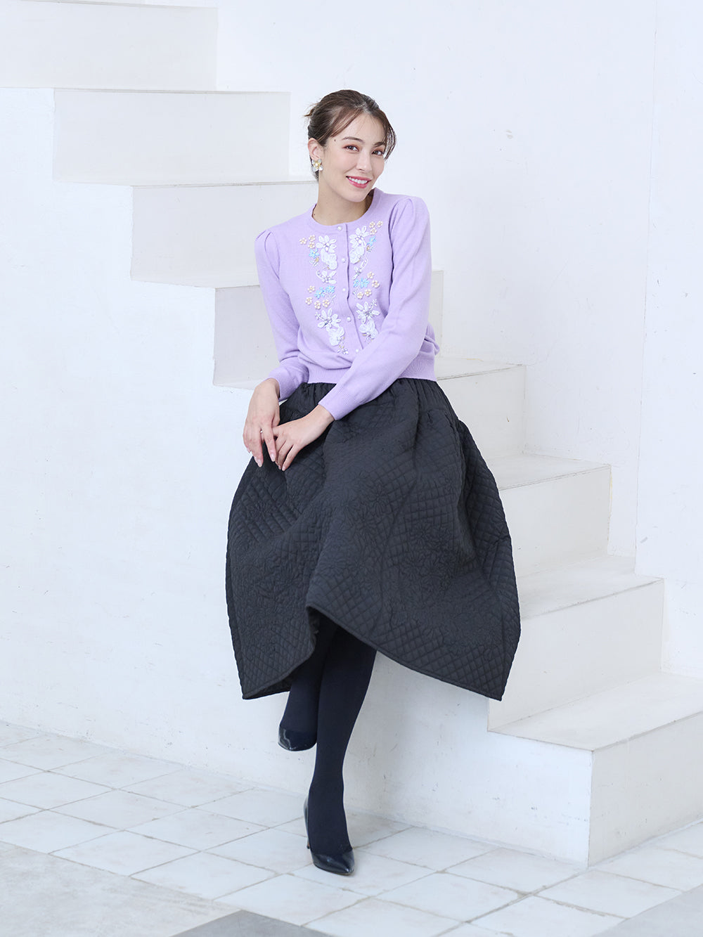 フラワーキルティングスカート｜【公式】Chestyオンラインショップ