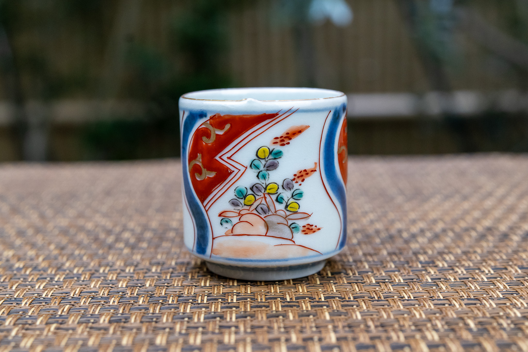 古伊万里 染付 氷裂文 覗き猪口 骨董 古伊万里染付氷裂