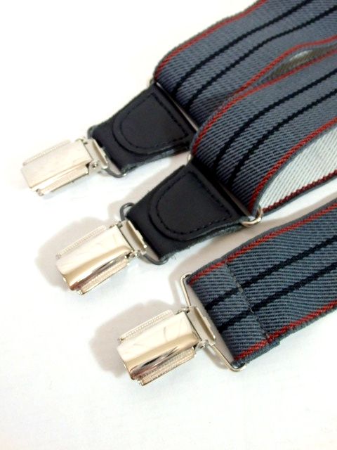 サスペンダー レトロ ヴィンテージ ヨーロッパ ストライプ柄【7394