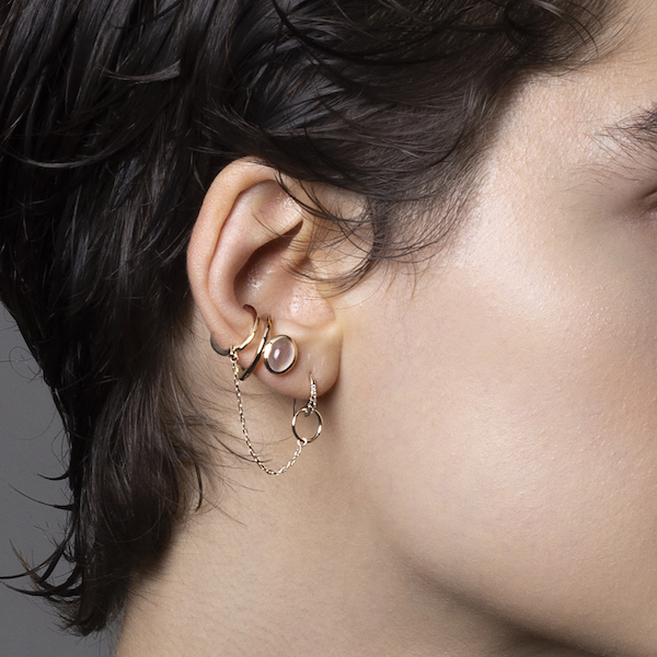 DROSERA ダイヤモンド アコヤパール ピアス 右耳用