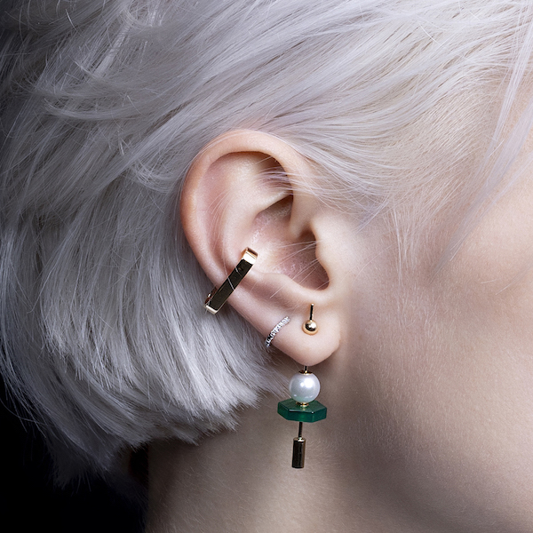 Short SPEAR ピアス / オニキス