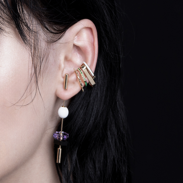 DROSERA ダイヤモンド アコヤパール ピアス 右耳用