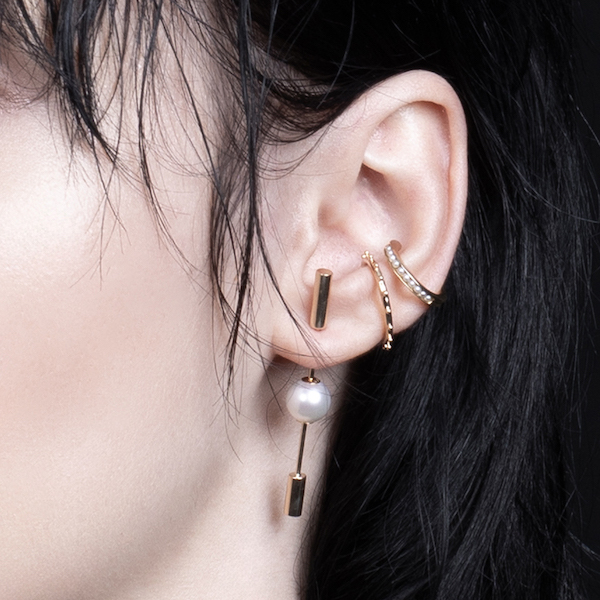 GOSSAMER ダイヤモンド フローティングピアス M サイズ