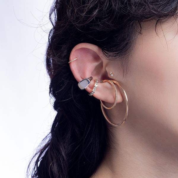 Hirotaka ドアノッカー 片耳ピアス（本体と丸パーツ） Hirotaka