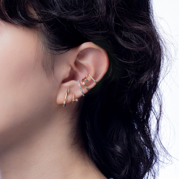 DROSERA ダイヤモンド アコヤパール イヤーカフ