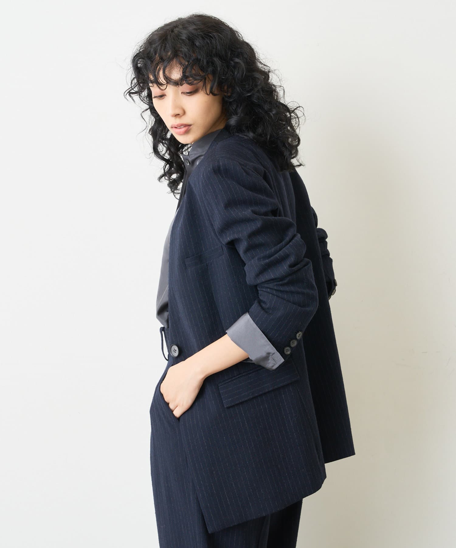 ピンストライプジャケット | Whim Gazette(ウィム ガゼット)レディース