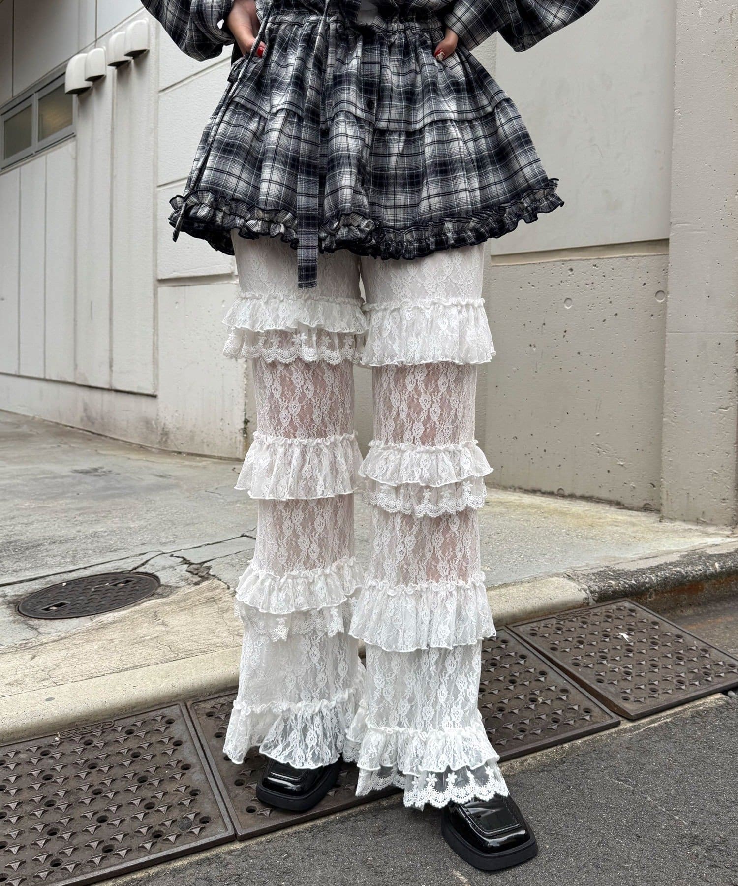 追加販売】ティアードレースフレアレイヤードフリルパンツ | CIAOPANIC