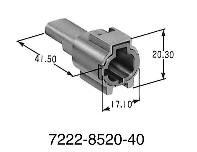 62 Connector Z Type Housing 2P Male│YAZAKI Connectors Catalog