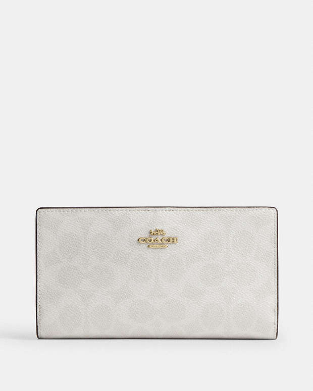 公式】コーチアウトレット | スリム ジップ ウォレット・シグネチャー