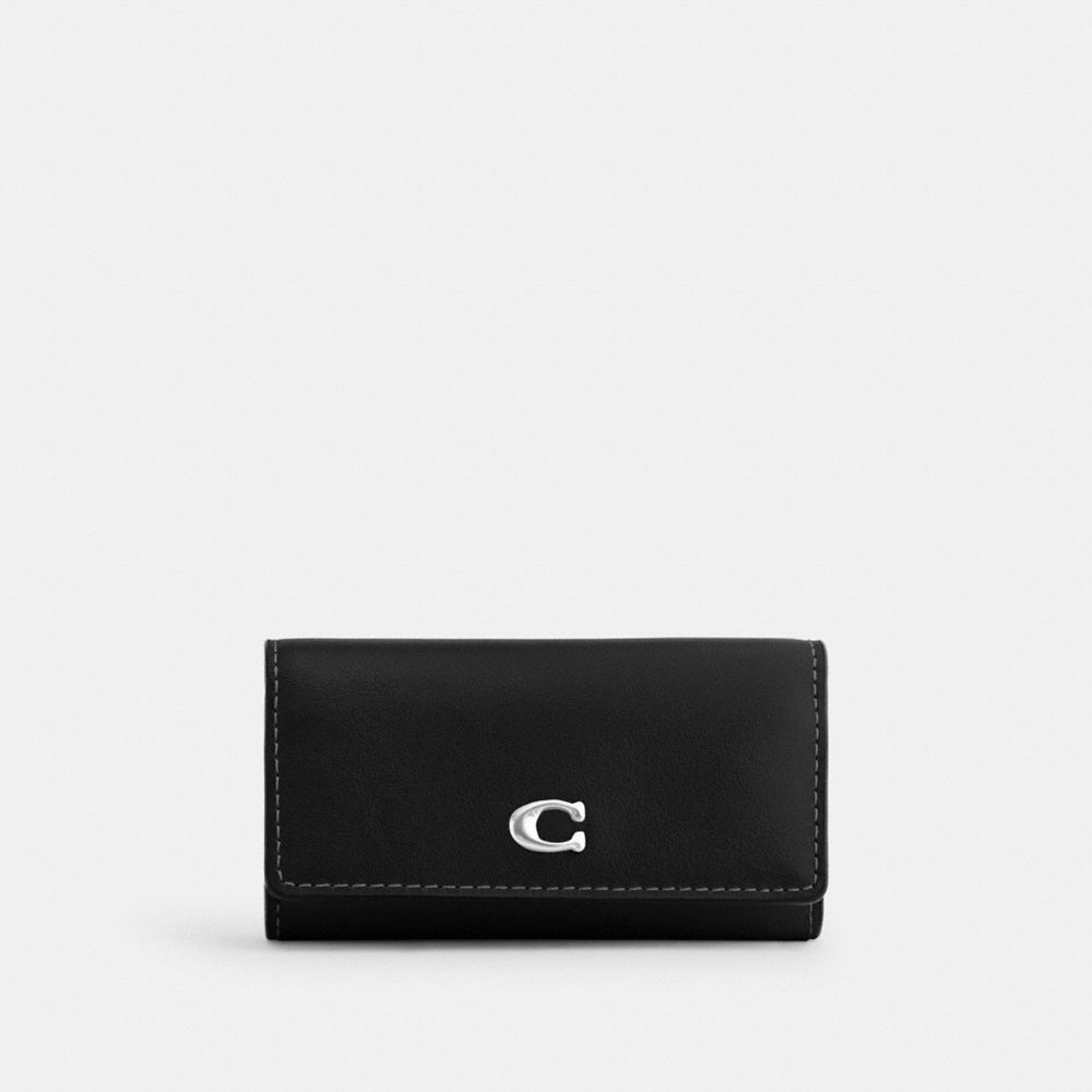 百貨店ライン COACH レザーキーケース ブラウン/ブラック 百貨店ライン