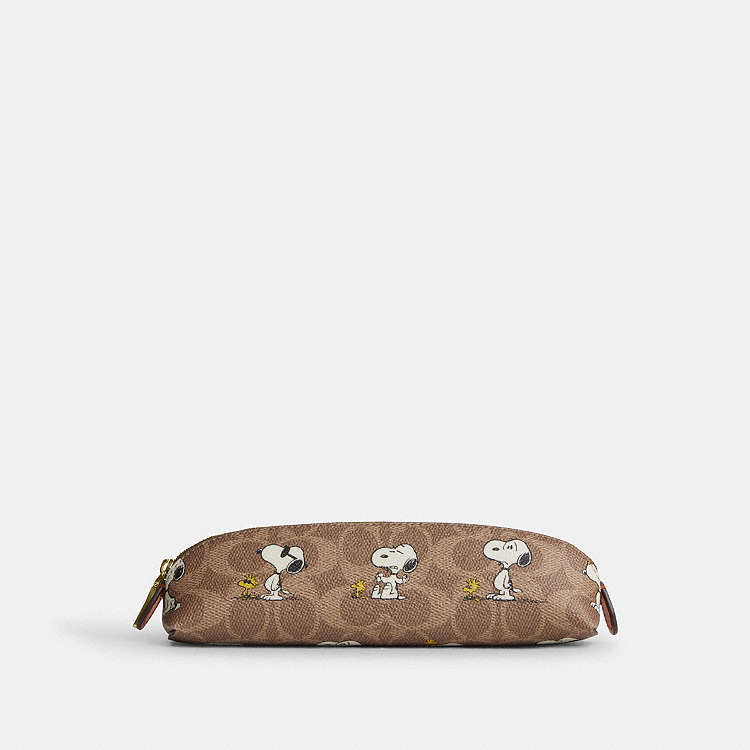 COACH® Outlet | Coach X Peanuts Pencil Case In Signature Canvas