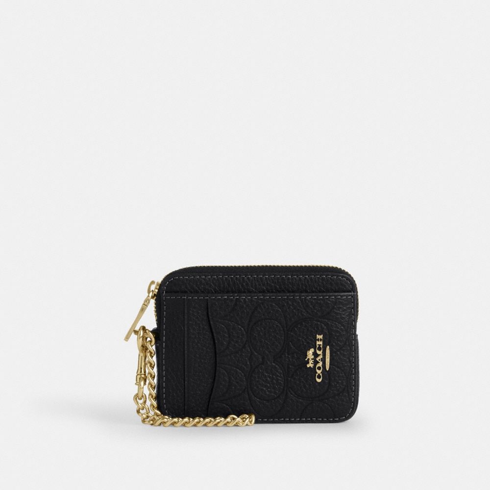 COACH® Outlet | Zip Card Case In Signature Canvas