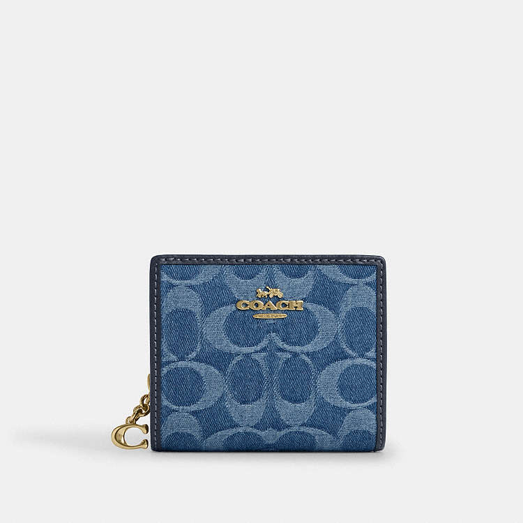 COACH® Outlet | Snap Wallet In Signature Denim