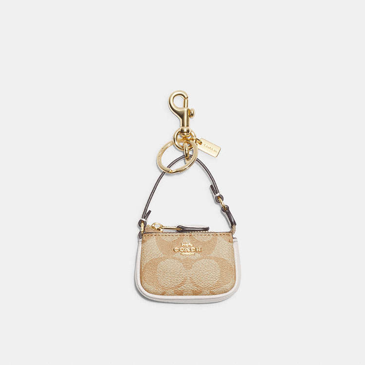 COACH® Outlet | Mini Nolita Bag Charm In Signature Canvas